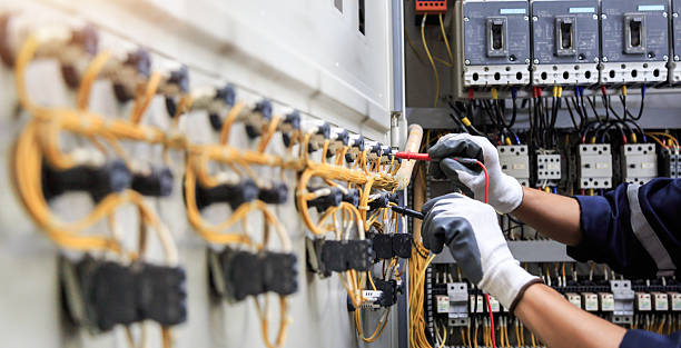 Professional Electrician technician working in Plover, WI